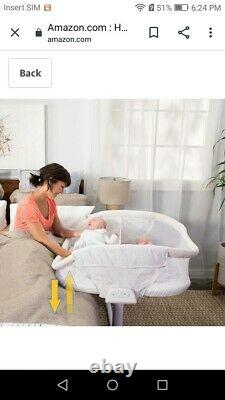 HALO BassiNest Twin Sleeper, Bedside Double Bassinet Premiere Series Sand Circle