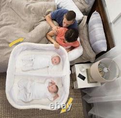 HALO Bassinest Twin Sleeper Double Bassinet Infant Baby Crib Sand Circle
