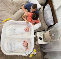 HALO Bassinest Twin Sleeper Double Bassinet Infant Baby Crib Sand Circle NEW