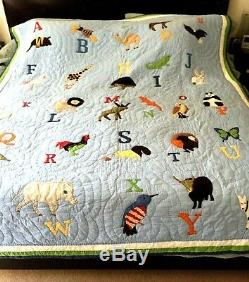 Handmade Multicolor Alphabet Letters Animals BABY CHILD Bed Quilt Twin Double SS