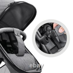 Hauck Atlantic Twin 2-in-1 Tandem Pushchair Grey Suitable from Birth