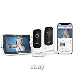 Hubble Connected Nursery Pal Link Premium Twin Baby Monitor & Power Cables