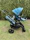 Icandy Peach 3 Double Pram Pushchair Stroller Twin Seat Peacock Space Grey