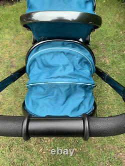 ICandy Peach 3 Double Pram Pushchair Stroller Twin Seat Peacock Space Grey
