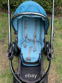 ICandy Peach 3 Double Pram Pushchair Stroller Twin Seat Peacock Space Grey