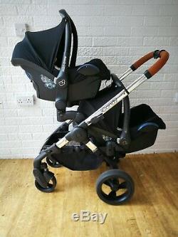 ICandy Peach 3 double twin pram bundle with car seats 3 in 1 Brown Butterscotch