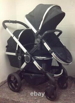 ICandy Peach Black Check TWIN Pushchair on Chrome Chassis 2021