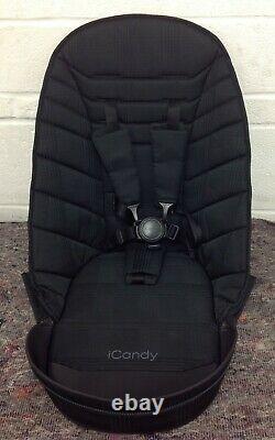 ICandy Peach Black Check TWIN Pushchair on Chrome Chassis 2021
