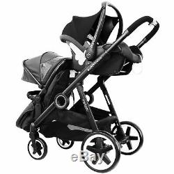 ISAFE Baby Boys Black Lightweight Double Twin Tandem Inc 2 Car Seats Raincover