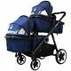 Isafe Baby Boys Blue Lightweight Double Twin Tandem Pram Stroller Buggy