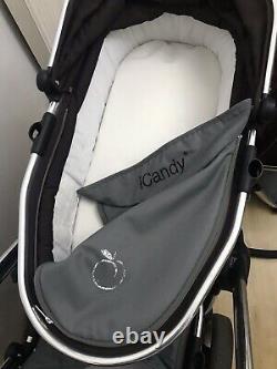 Icandy Peach Double/Twin Pushchair/ Buggy/ Pram In Black Jack Used Condition