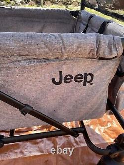 Jeep Deluxe Wrangler Stroller Wagon + Accessories Gray 2 Seater