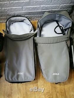 Joolz Geo Duo double twin pram pushchair 2 seats 2 carrycots