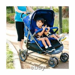 Joovy Double Stroller Scooter X2 Twins Large Storage Basket Blueberry 8070 New