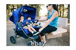Joovy Double Stroller Scooter X2 Twins Large Storage Basket Blueberry 8070 New 