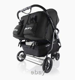 Joovy scooter x2 Double Wide Infant Toddler City Twin Stroller Black Excellent
