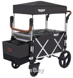 Keenz 7S Twin Baby Double Stroller Wagon Easy Fold W Canopy and Bag Black NEW