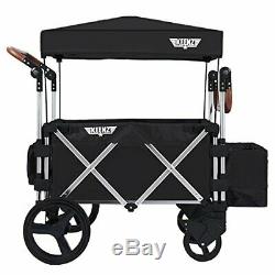 Keenz 7S Twin Baby Double Stroller Wagon Easy Fold WithCanopy & Bag Black