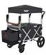 Keenz 7s Twin Baby Double Stroller Wagon Easy Fold Withcanopy & Bag Black See Pict
