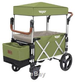 Keenz 7S Twin Baby Double Stroller Wagon Easy Fold with Canopy and Bag Green NEW