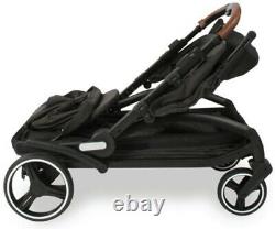 Keenz Class Twin Baby Double Stroller Wagon Easy Fold Lightweight w Canopy Black