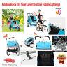 Kids Bike 2in1double Trailer/jogger Withbrake Twins Convert To Stroller Foldable