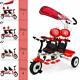 Kids Twin Trike Tricycle Baby Stroller Bike Toddler Double Seats Canopy 4 In 1