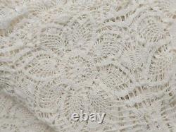 Lace Coverlet Handmade Coverlet Tablecloth White 77x91 inch