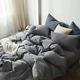 Linen 100% Pure Dark Gray Pure Duvet Cover / Gray Duvet Cover With Two Matching
