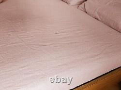 Linen Fitted Sheet, Softened linen bed sheet King Queen Full Double Twin XL