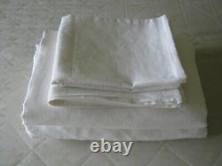 Linen Sheets Set White or Oatmeal Beige Pure Natural Organic Bedding USA Sizes