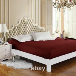Linen Ultra Soft 800TC 100% Egyptian Cotton Twin/Full/Queen/King Burgundy Solid