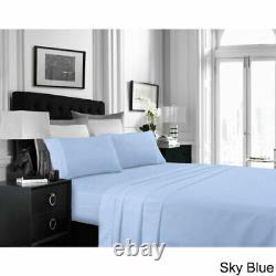 Linen Ultra Soft 800TC 100% Egyptian Cotton Twin/Full/Queen/King Sky Blue Solid