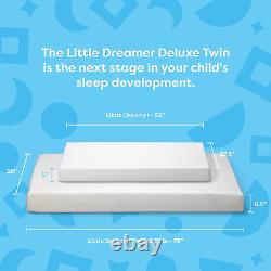 Little Dreamer Deluxe Kids Mattress, Twin Dual Sided Memory Foam, Plush, Water