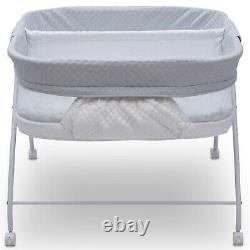 Little Folks Twin Double Bassinet Foldable Ultra Compact + Storage Pockets NEW