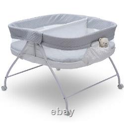 Little Folks Twin Double Bassinet Foldable Ultra Compact + Storage Pockets NEW