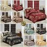 Luxury Jacquard 7 Piece Quilted Bedspread Comforter Set And Matching Curtains