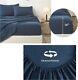 Luxury Soft 1000/1200 Threadcount Egyptiancotton Navy Blue Solid All Bedding Set