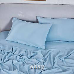 Luxury Soft All Bedding Set 1000/1200 ThreadCount EgyptianCotton Sky Blue Solid