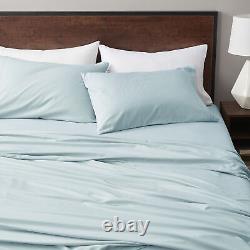 Luxury Soft All Bedding Set 1000/1200 ThreadCount EgyptianCotton Sky Blue Solid