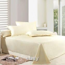 Luxury Soft Bedding Items 1000TC Twin/Full XL/Queen/King Size Ivory Solid Color