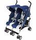 Maclaren 2018 Twin Triumph Double Stroller, Medieval Blue/silver- New With Tags