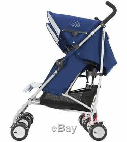 Maclaren 2018 Twin Triumph Double Stroller, Medieval Blue/Silver- NEW with Tags