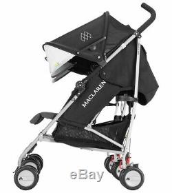 Maclaren 2019 Twin Triumph Double Stroller, Black/Charcoal NEW (open box)