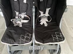 Maclaren Pushchair Twin Double Techno In Black Latest Design RRP £450