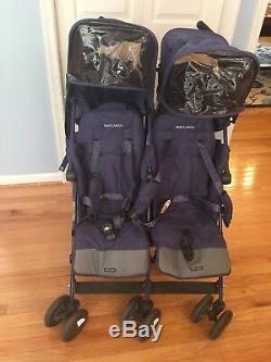 Maclaren Twin Techno Double Stroller, Excellent Condition With Accessory Pack