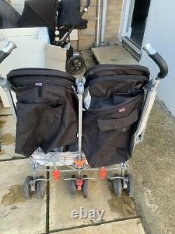 Maclaren Twin Techno Silver Grey/Charcoal Standard Double Seat Stroller