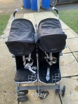 Maclaren Twin Techno Silver Grey/Charcoal Standard Double Seat Stroller