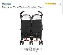 Maclaren Twin Techno Stoller In Black