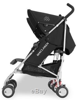 Maclaren Twin Triumph Lightweight Baby Double Stroller Black/Charcoal NEW